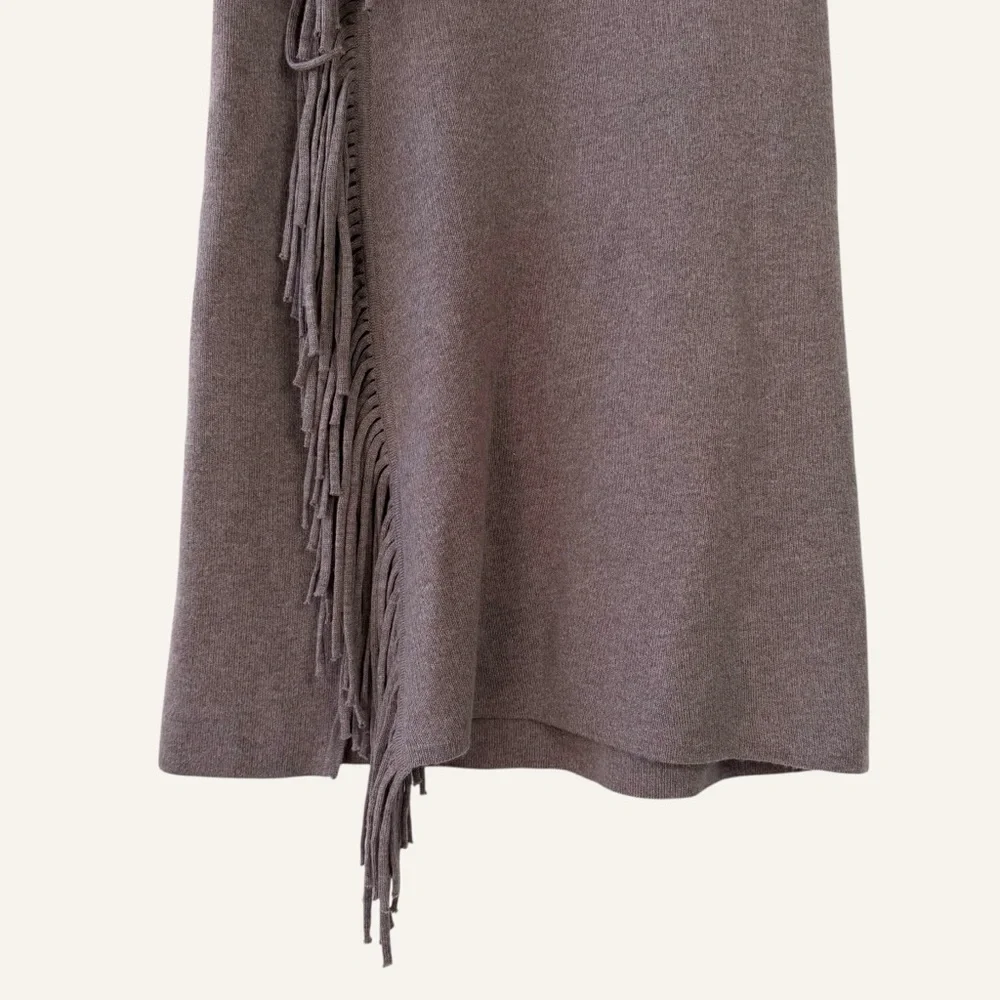 Ronny Kobo Orleans Coastal Cowgirl Fringe Midi Skirt Wool Cashmere Blend Size S - Picture 6 of 11